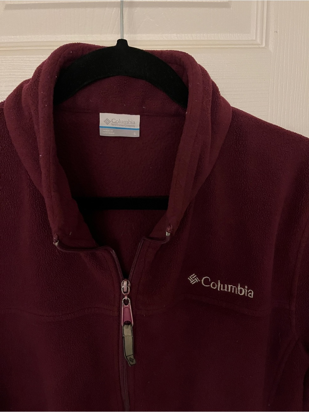 Columbia Women's Full-Zip Teddy Fleece Jacket in Burgundy Size S - Picture 2 of 7